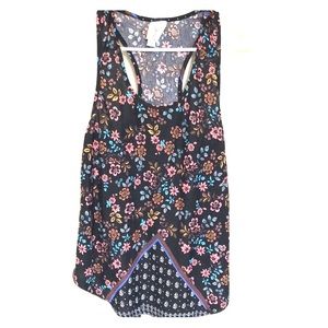 FINAL SALE!!! Self Esteem floral racer back tank.